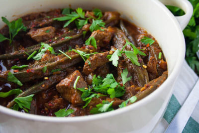 Beef and okra stew