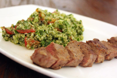 Beef quinoa tabbouleh