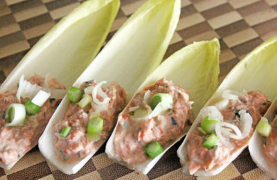 Salmon on endive