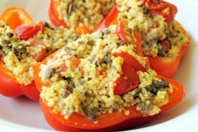 Stuffed red peppers