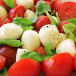 Tomato mozzarella basil salad
