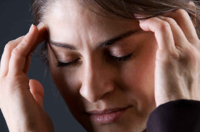 Woman with headaches