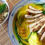 Grilled chicken with bok choy