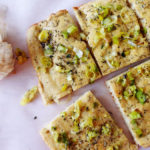 Leek and focaccia bread