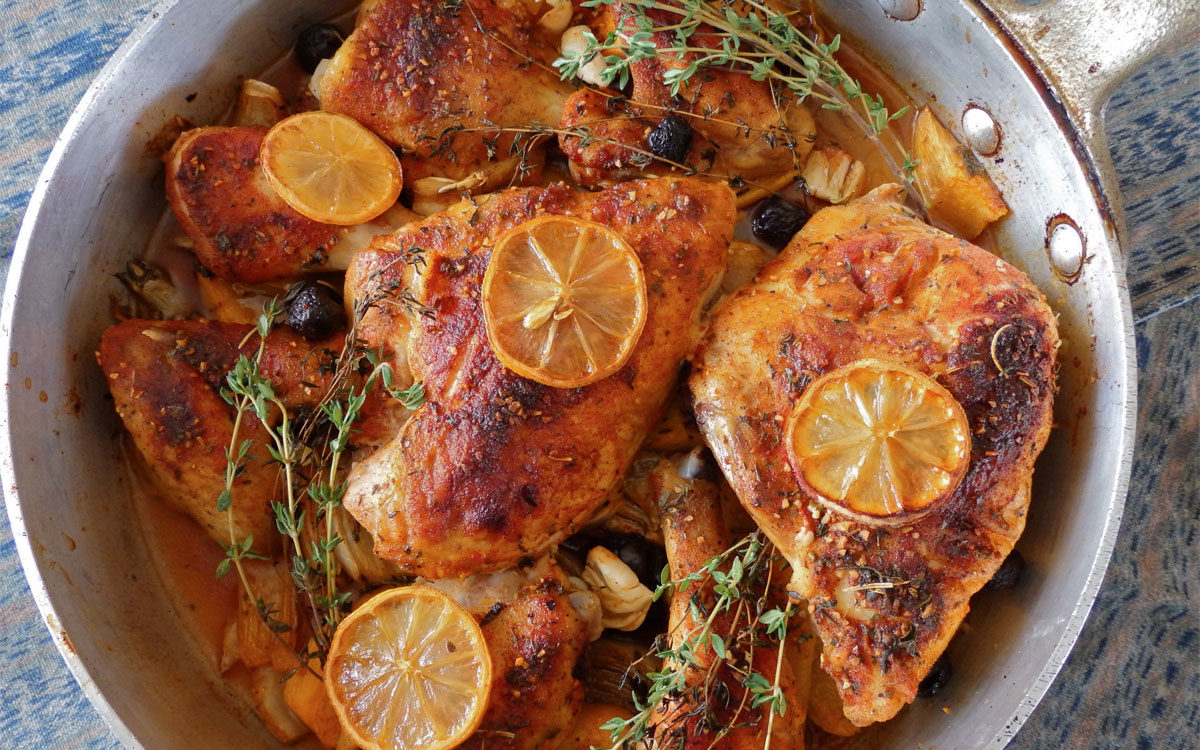 Roasted chicken with vegetables