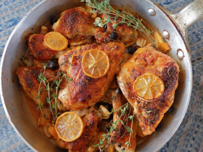 Roasted chicken with vegetables
