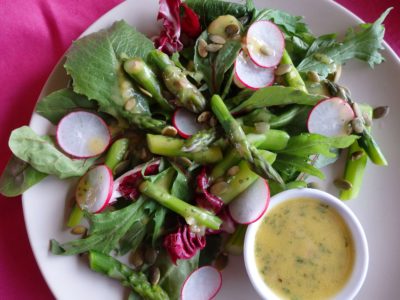 Spring Salad with Mustard Tarragon Dressing