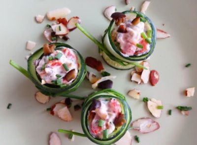 Spanish cucumber rolls