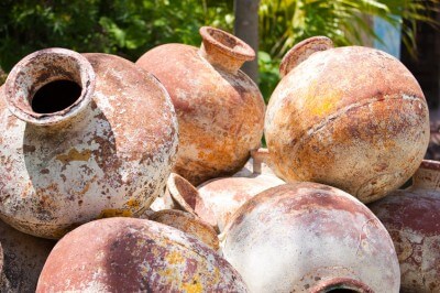 In Greek and Roman times, olive oil was stored in jars known as amphorae