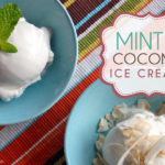 Mint and coconut ice creams