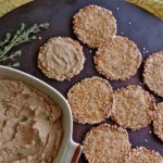 Chicken liver pate with sesame rounds