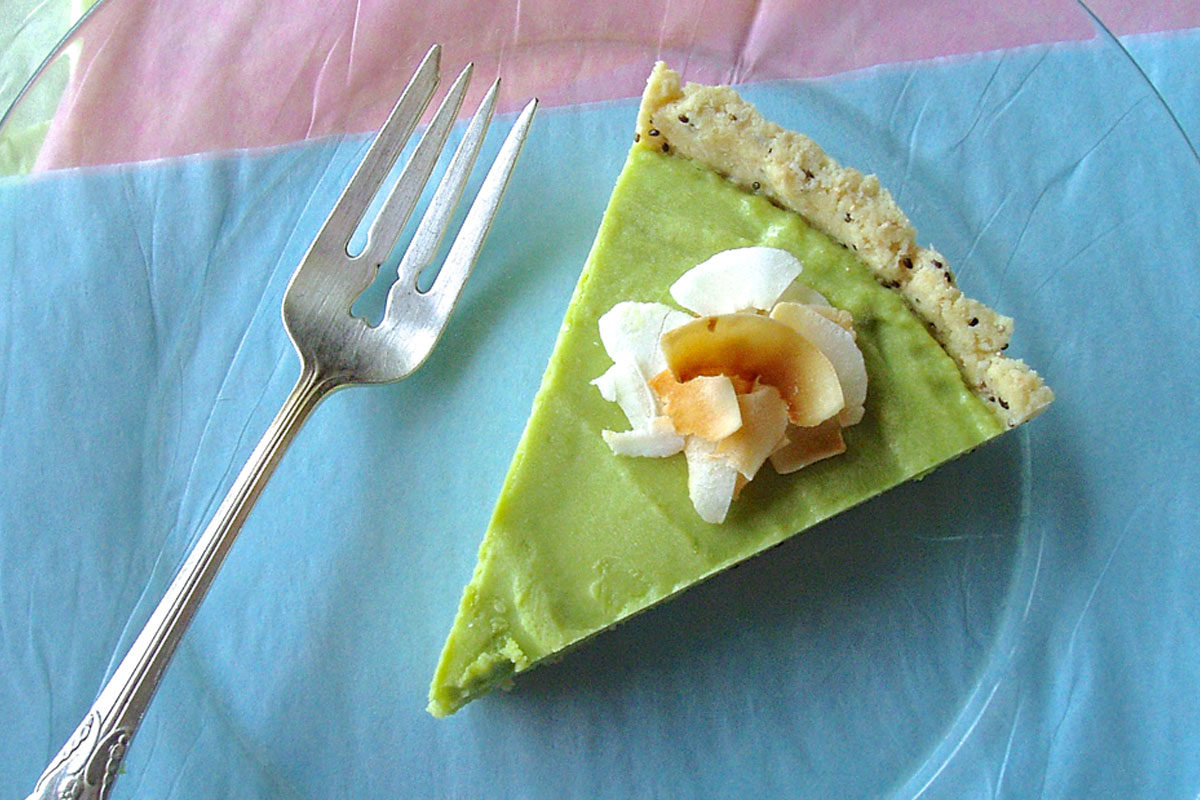 Avocado lime tart