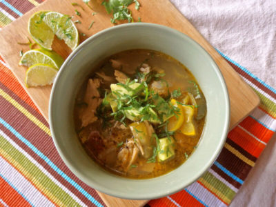 Green chili chicken stew