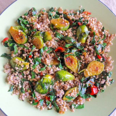 Buckwheat and brussels sprout salad