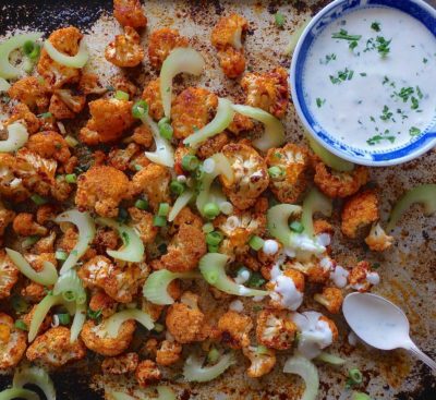 Buffalo cauliflower florets