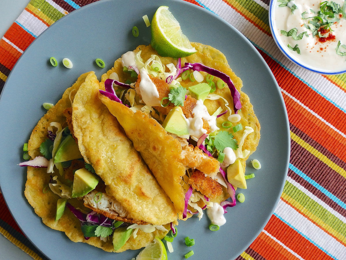 Gluten-free, no-sugar fish tacos