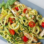 This Chicken and Zucchini Noodle Salad is sugar-free, gluten-free, and a delicious choice on the Candida diet.