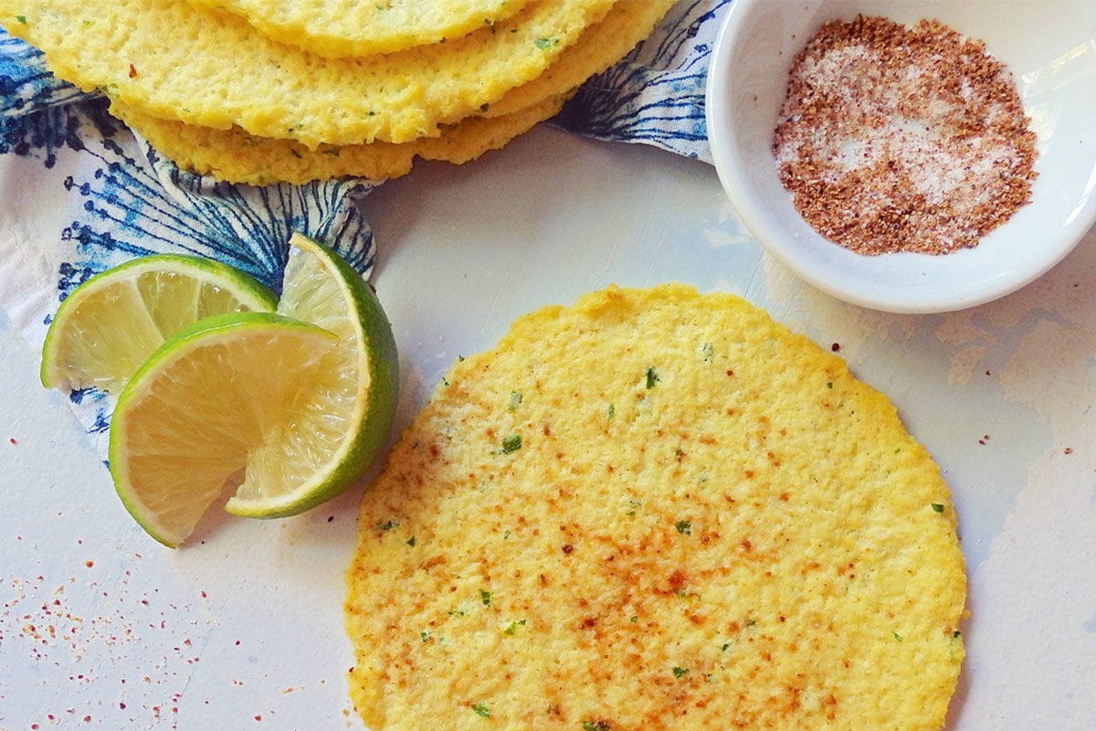 Cauliflower Tortillas with salt and lime