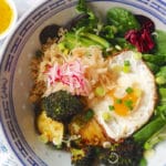 Happy gut bowl with zucchini and quinoa